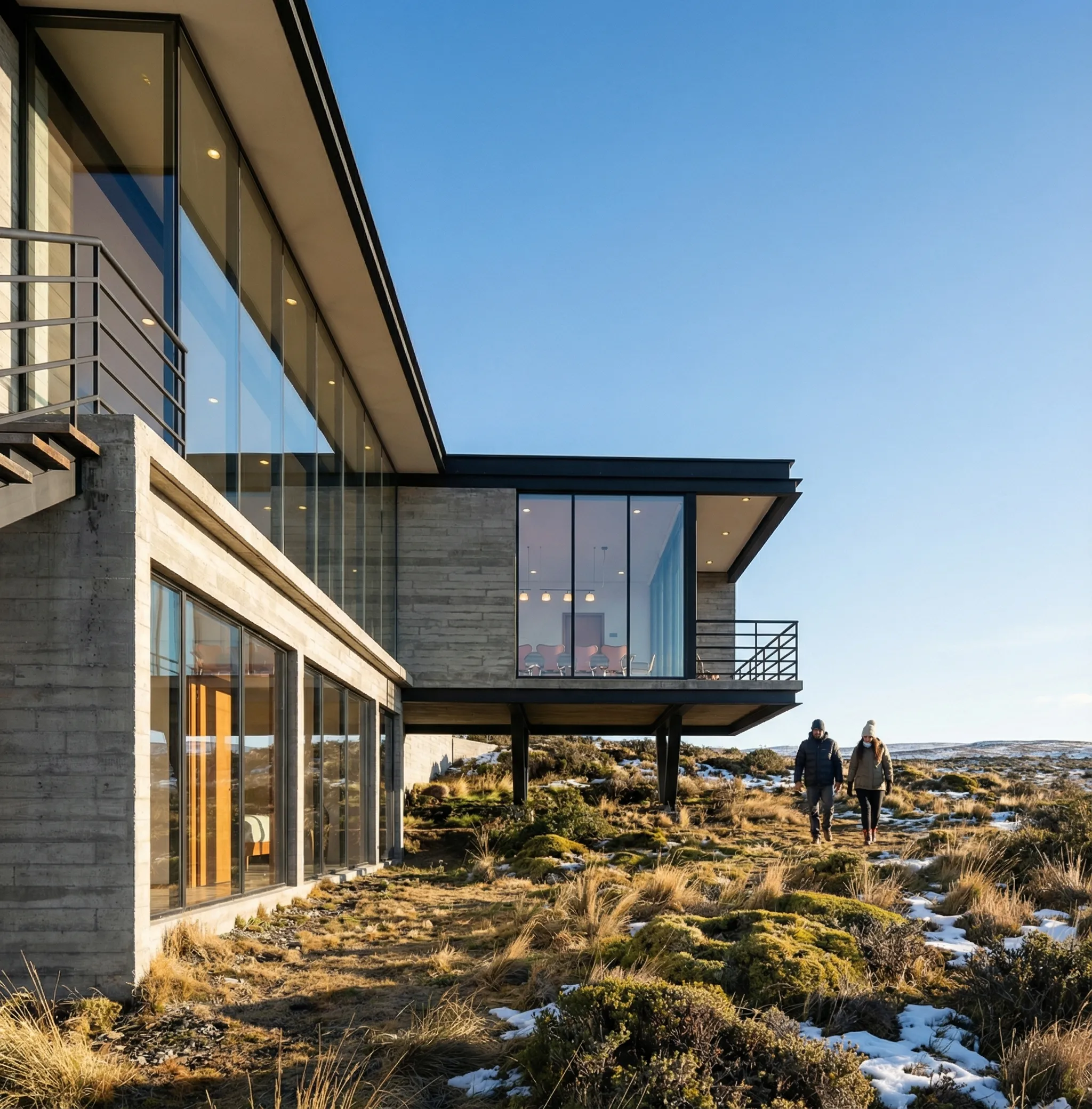 Render Exterior de Casa Rioseco — PatagoniaBIM